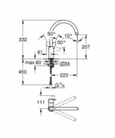 GROHE BAUEDGE MONOMANDO COCINA